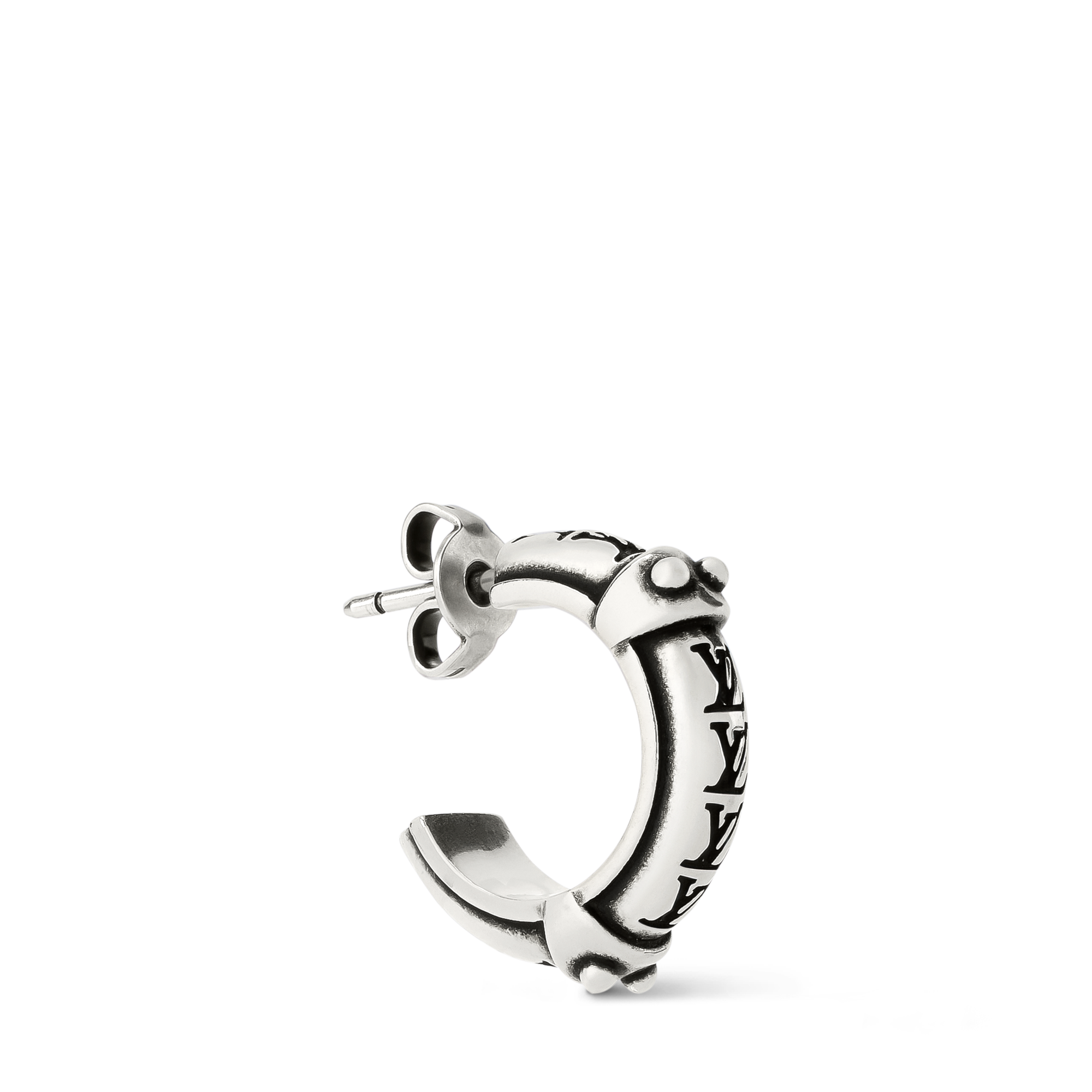 LV Lozine Hoop Earring - Luxury S00 Silver | LOUIS VUITTON